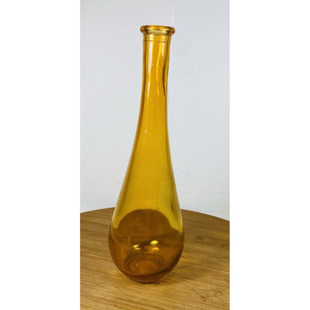 Amber Glass Vase 10” Tall